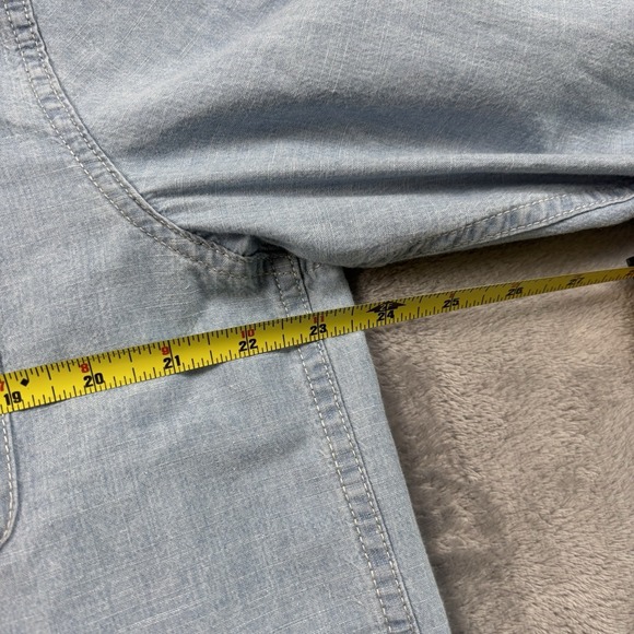 AYR Womens XL Chambray Button Down Relaxed Fit Shirt Double Pocket Minimalist - Picture 5 of 7